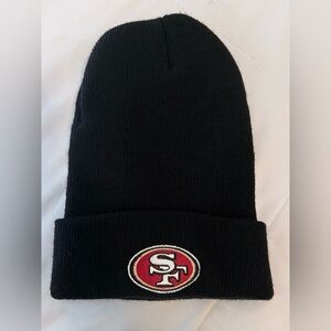 Yupoong NFL San Francisco 49ers Black Beanie Skull Cup Cuff unisex one size